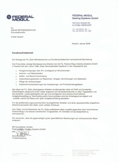 FEDERAL-MOGUL Sealing Systems GmbH, Herdorf